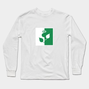 Flower, green and white abstraction Long Sleeve T-Shirt